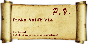 Pinka Valéria névjegykártya